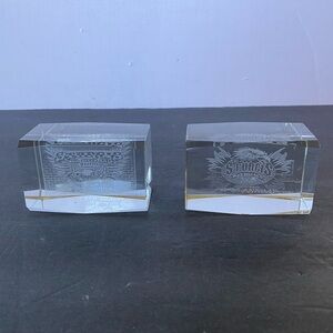 Sturgis Harley Davidson 68th Annual Black Hills Rally 2008 Set of 2 Etched Glass